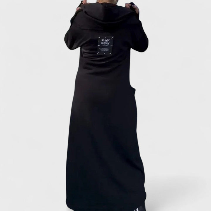 Mana - Długa bluza z kapturem i zamkiem, wykonana z lekkiego i oddychającego materiału