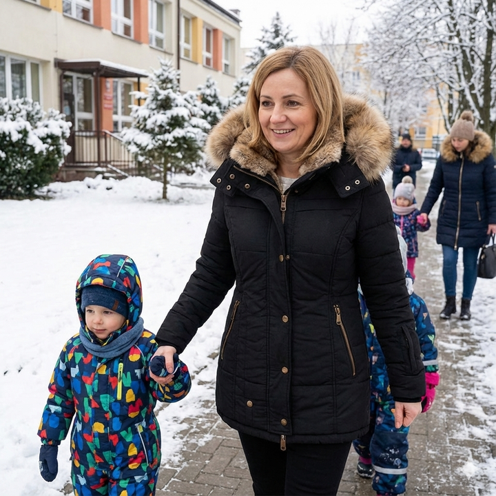 Anna | Zimowy płaszcz z futrzanym wykończeniem