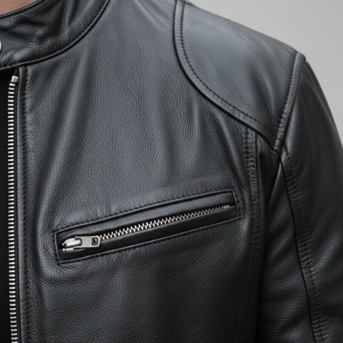 Klasyczna męska kurtka skórzana