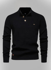 Witold | Elegancki męski sweter z guzikiem