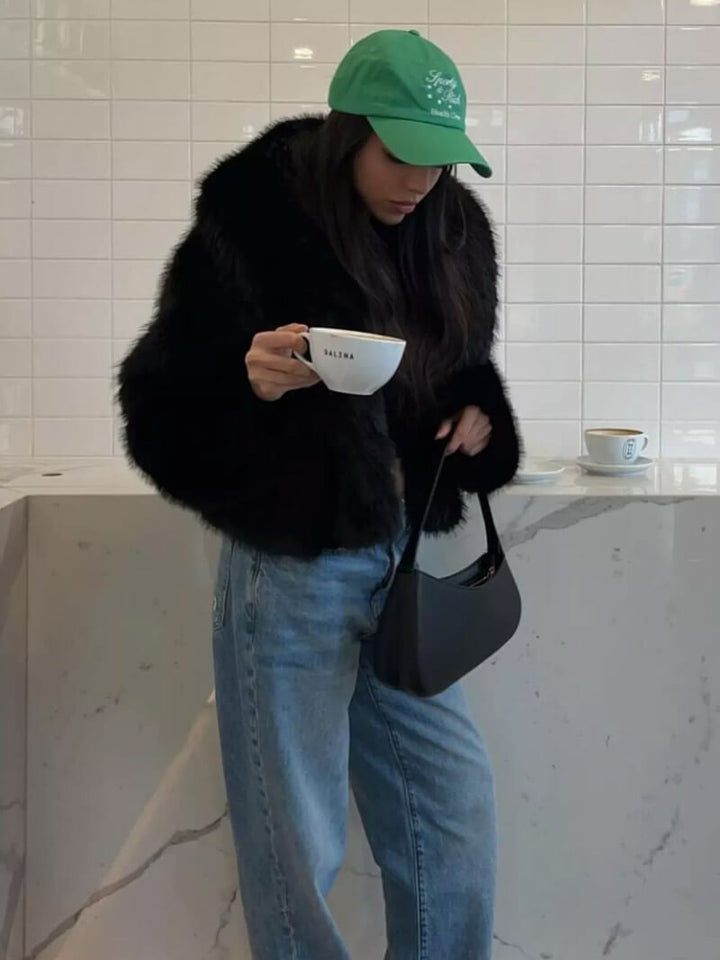 Płaszcz z Syntetycznego Futra Jenna