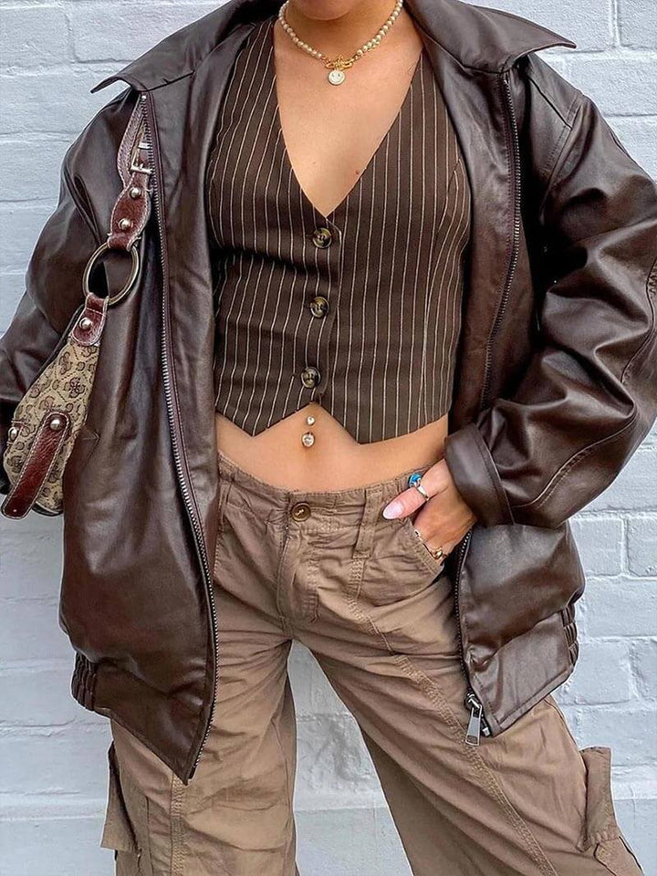 Kurtka Lilli z Sztucznej Skóry