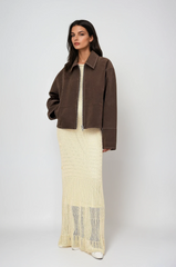 VALIRA Kurtka z zamkiem z sztucznego zamszu